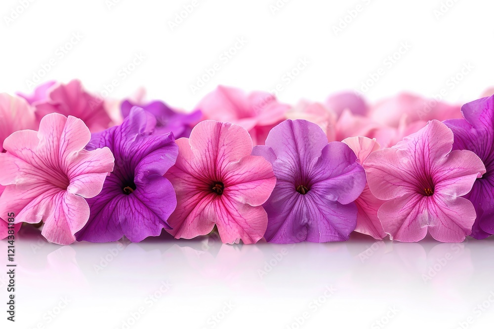 Obraz premium Petunias Cut Out On A White Background
