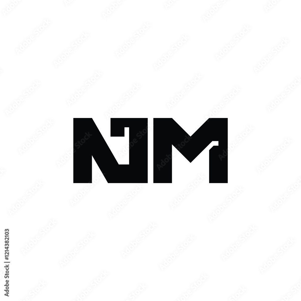NM monogram logo design letter text name symbol monochrome logotype alphabet character simple logo NM monogram logo design letter text name symbol monochrome logotype alphabet character simple logo