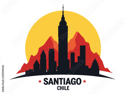 Santiago Chile Skyline with Gran Torre Santiago