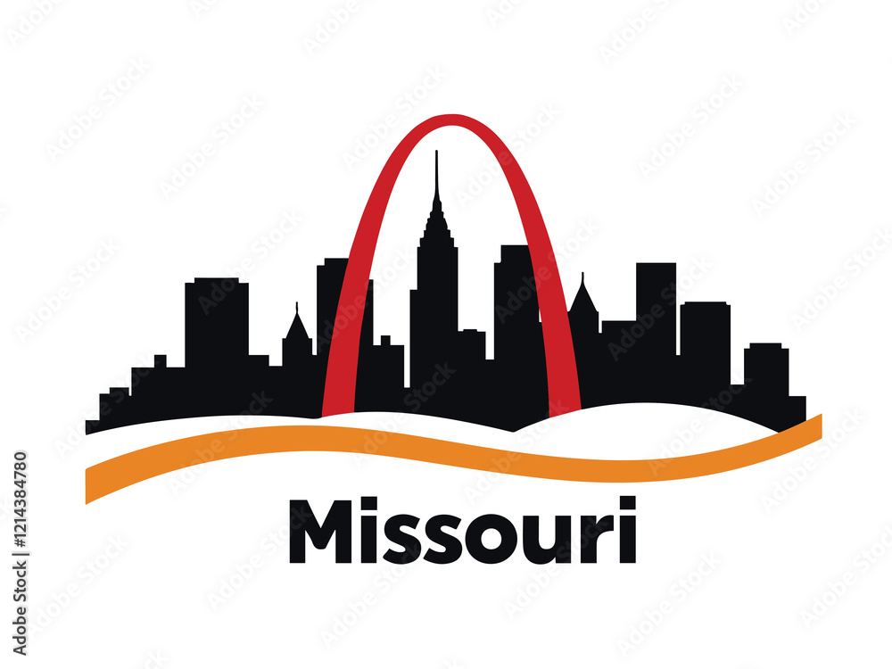 St. Louis Missouri Skyline with Gateway Arch St. Louis Missouri Skyline with Gateway Arch