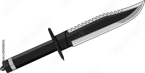 Survival Tool Knife vector Illustration 