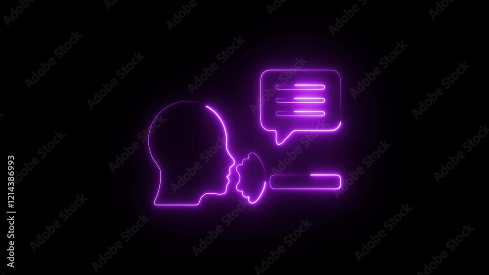 Glowing Neon Assistive Technology Icon, Symbol of Accessibility and Inclusive Innovation, HD Video Motion Graphic Animation on Black Background Glowing Neon Assistive Technology Icon, Symbol of Accessibility and Inclusive Innovation, HD Video Motion Graphic Animation on Black Background