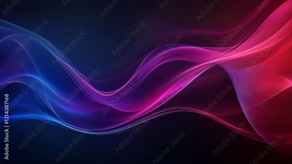 Abstract Glowing Waves Background Digital Design Abstract Glowing Waves Background Digital Design