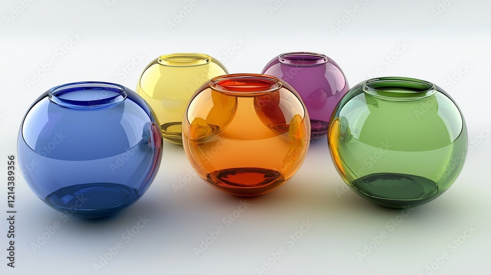 Colorful glass spheres on white background. Colorful glass spheres on white background.