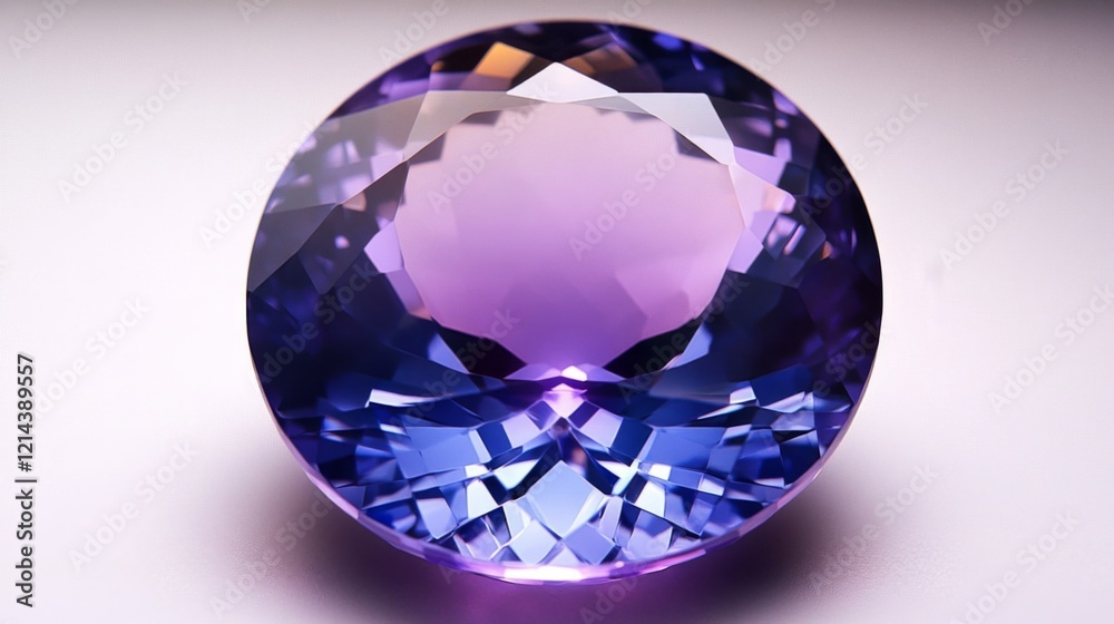 Radiant Amethyst Gemstone with Vivid Purple and Blue Hues Radiant Amethyst Gemstone with Vivid Purple and Blue Hues
