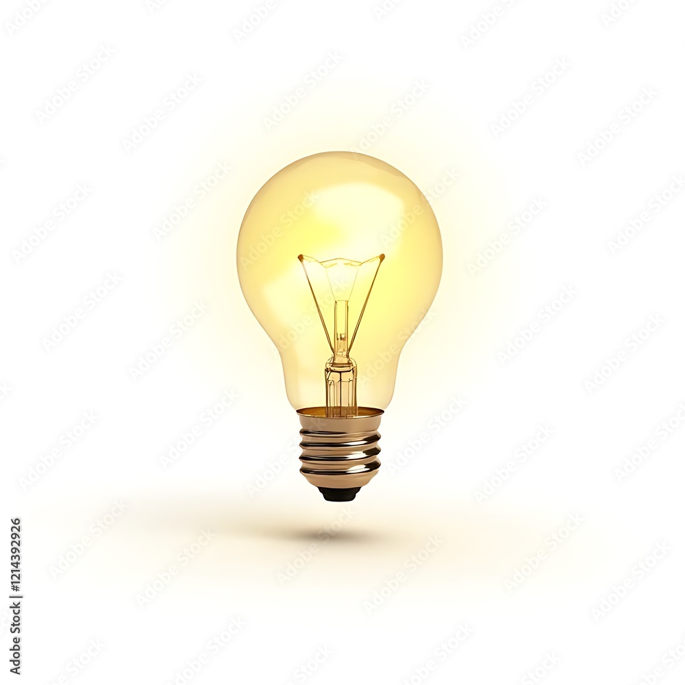 Illuminated Inspiration: A classic lightbulb, glowing with warm, incandescent light, captures the essence of creativity, innovation, and new ideas. Illuminated Inspiration: A classic lightbulb, glowing with warm, incandescent light, captures the essence of creativity, innovation, and new ideas.