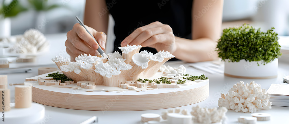 custom made wallpaper toronto digitalArtistic model creation by designer studio workspace crafting process indoor close-up creativity and design