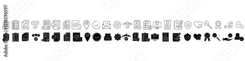 Checkmark icon vector set. confirm terms illustration sign collection. approve symbol. ok logo. approve mark.