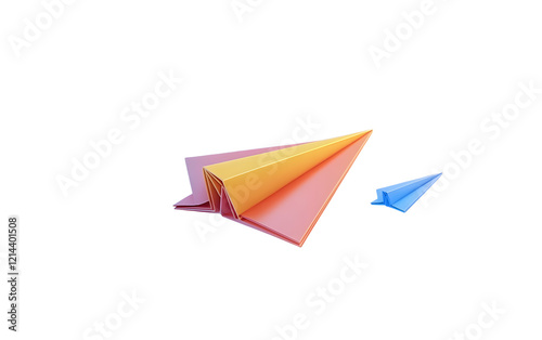 Free Download Cartoon paper plane model , 3d rendering. - GFXLoad