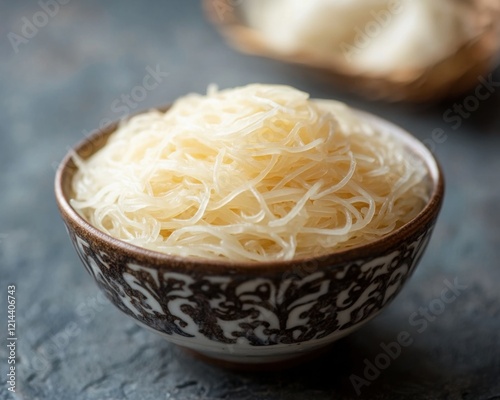 Indian festive dessert Seviyan on a plate, made from thin vermicelli with milk and sugar, traditional treat