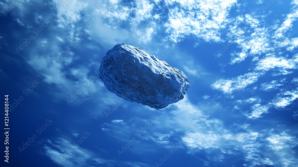 Cometa en el cielo, estrella en el firmamento, fondo azul marino foto realista Cometa en el cielo, estrella en el firmamento, fondo azul marino foto realista