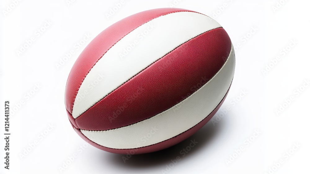 Isolated rugby ball set against a clean white background Isolated rugby ball set against a clean white background
