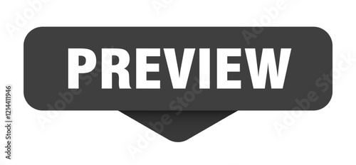 preview sticker. preview sign on transparent background