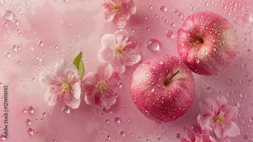 two pink apples