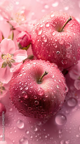 two pink apples