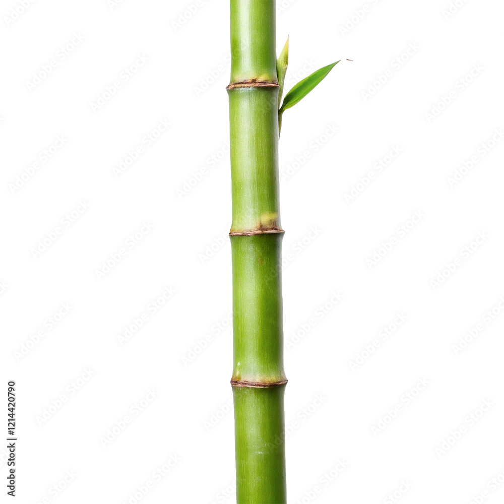 Vibrant Green Bamboo Shoot with Fresh New Leaf Emerging Vibrant Green Bamboo Shoot with Fresh New Leaf Emerging