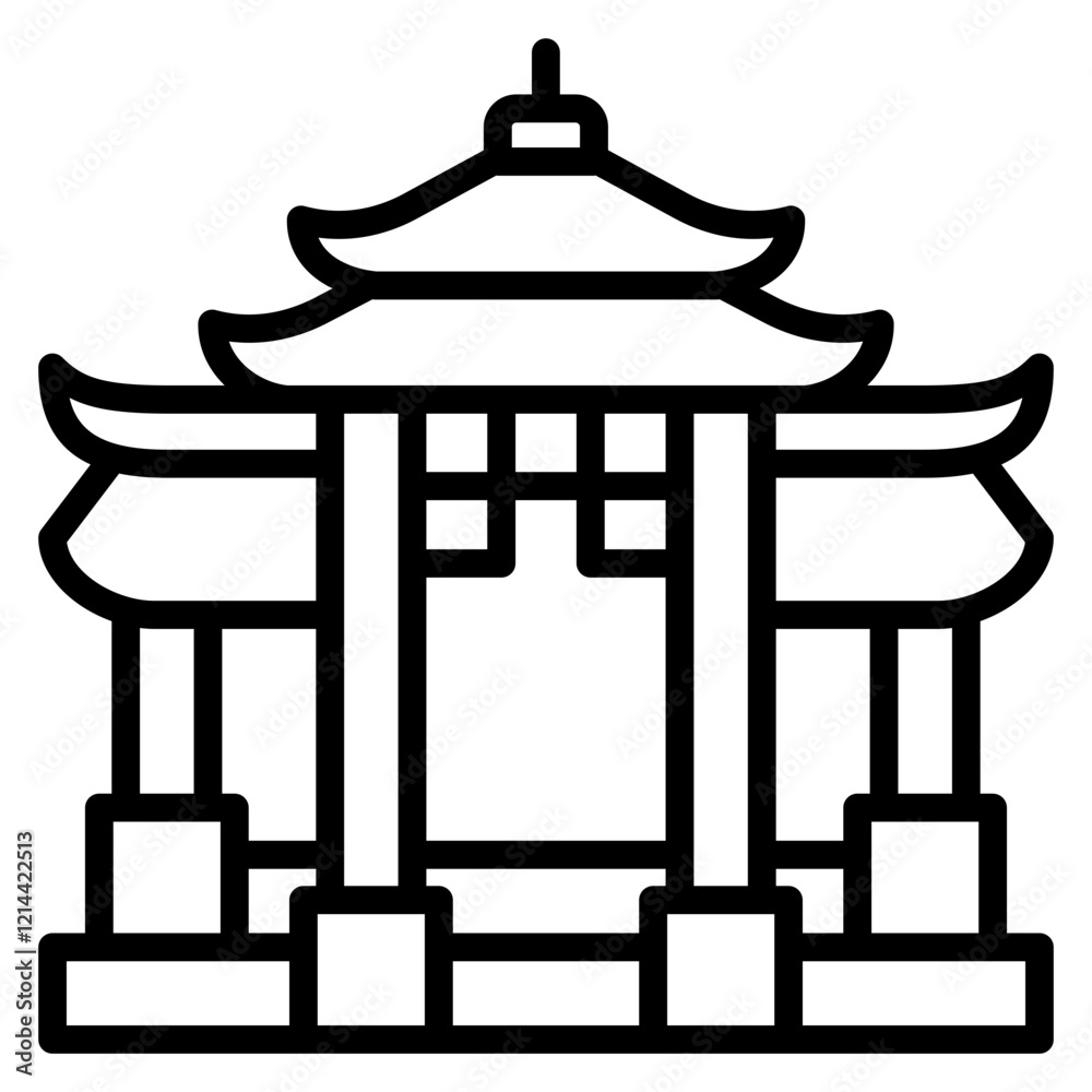 Temple Decoration Icon Element For Design Graphic Temple Decoration Icon Element For Design Graphic