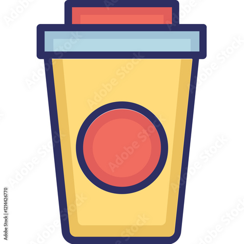  Disposable Cup  Vector Icon Set with Transparent Background