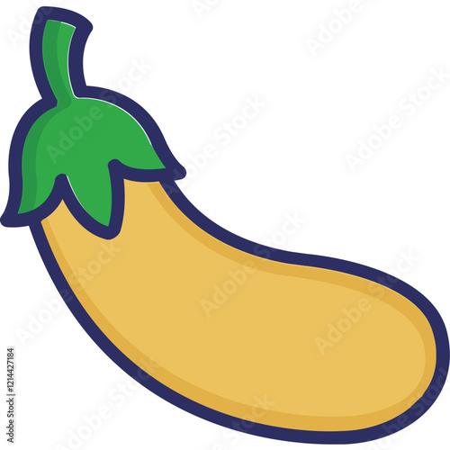 Brinjal Vector Icon Set with Transparent Background
