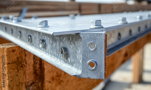 Connector plates for wooden trusses and joists with hot-dipped galvanized finish photo