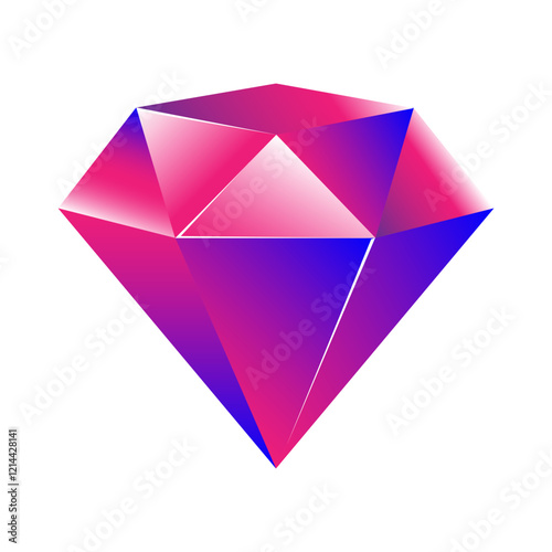 Isolated flat diamond icon.