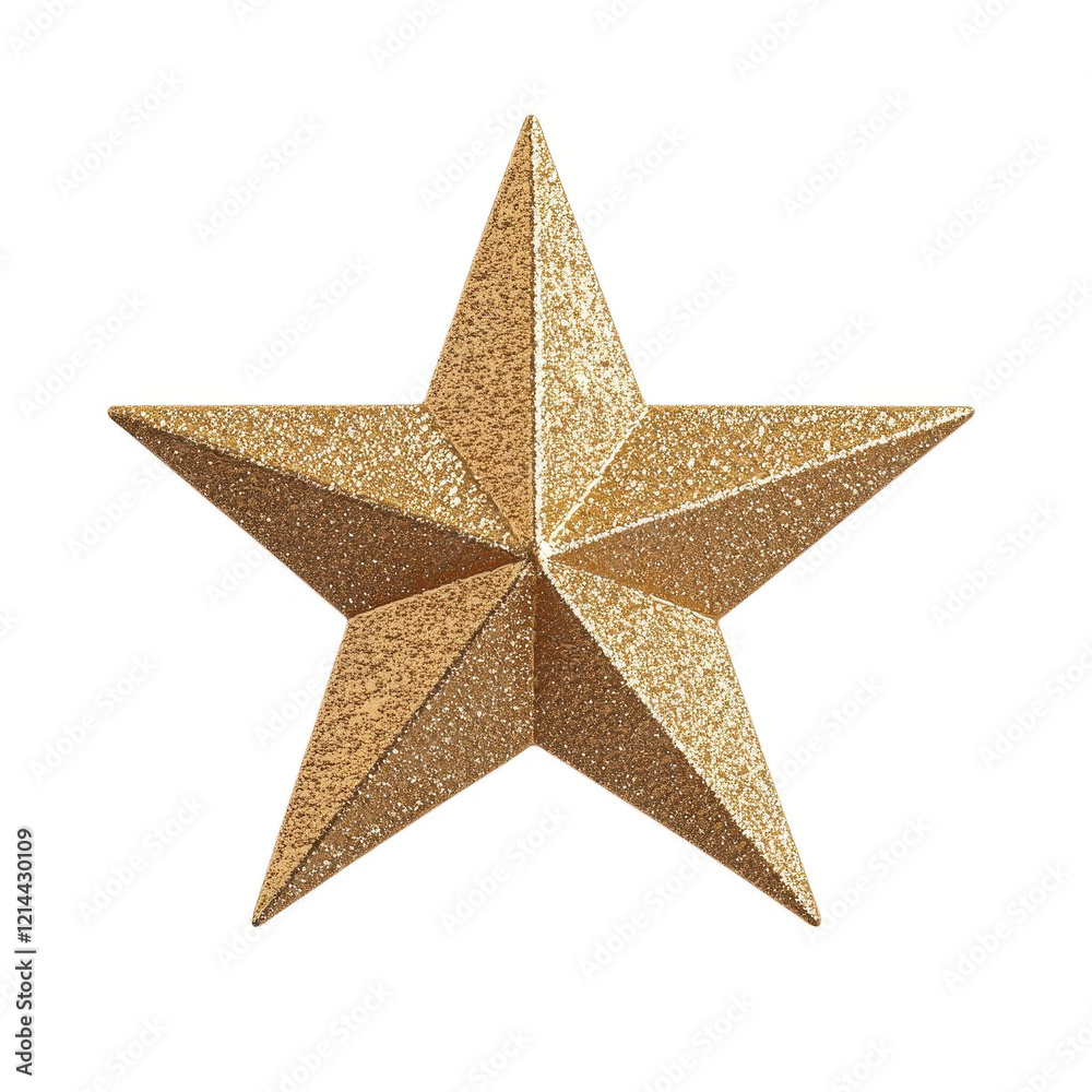 A shimmering gold star with a three-dimensional design, perfect for decoration or celebration themes, Transparent Background. A shimmering gold star with a three-dimensional design, perfect for decoration or celebration themes, Transparent Background.