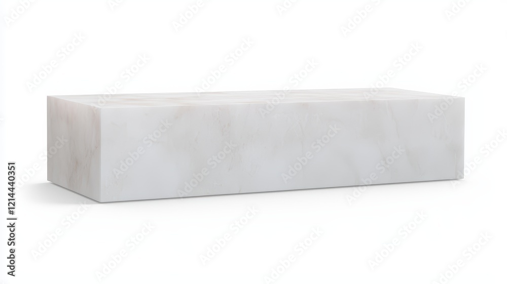 Sleek rectangular marble block with a smooth, polished surface, ideal for artistic displays or modern decor. Sleek rectangular marble block with a smooth, polished surface, ideal for artistic displays or modern decor.