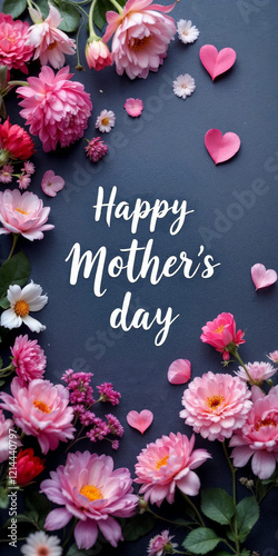 Concept photo of happy mother's day greeting