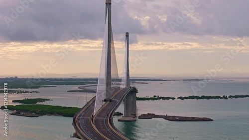 Dawn over the Cebu Cordova Link Expressway Bridge