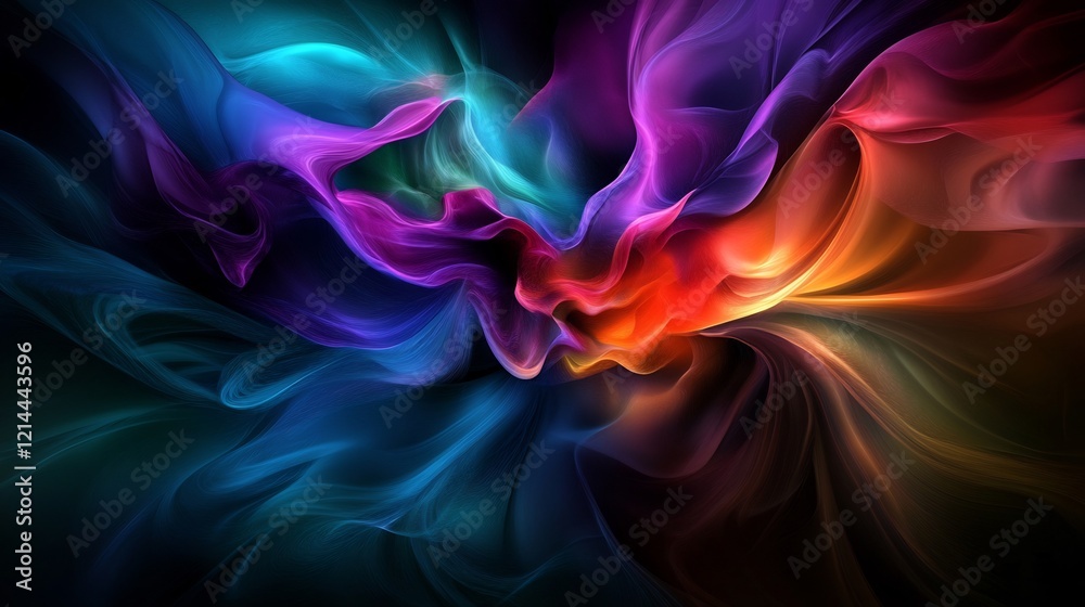 Obraz premium Abstract Colorful Swirls: A Symphony of Hues