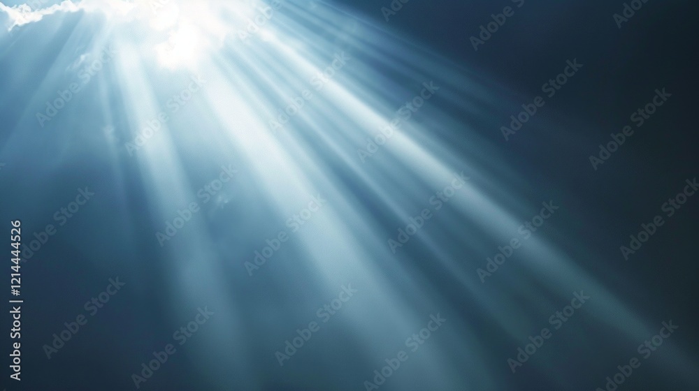 Background with sun rays breaking through the clouds, suitable for design of religious websites, covers of books about spirituality and meditation. Background with sun rays breaking through the clouds, suitable for design of religious websites, covers of books about spirituality and meditation.