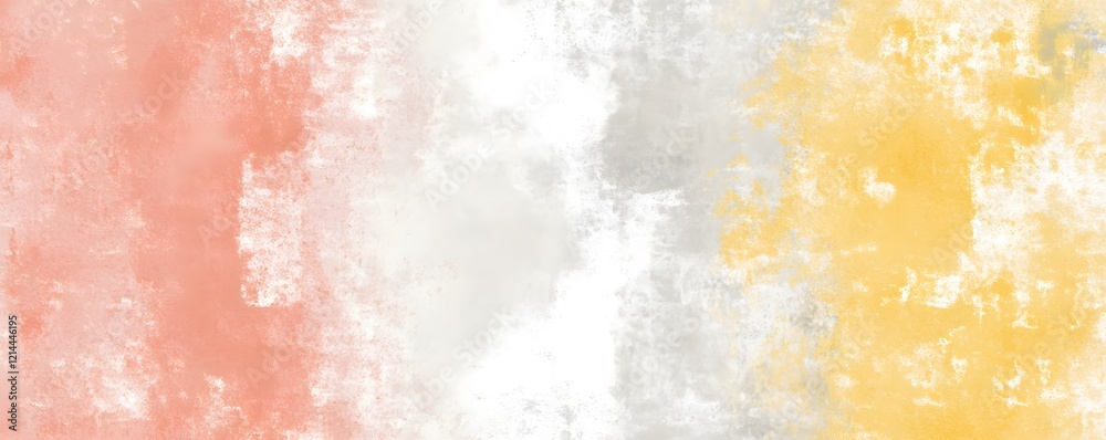 Fototapeta premium Abstract Watercolor Texture Peach Gray Yellow Background
