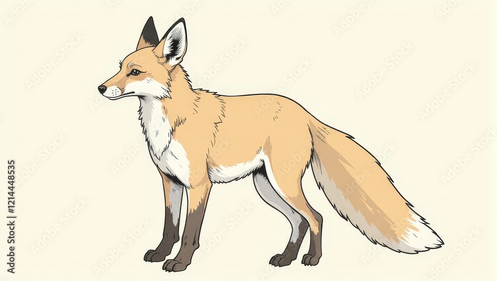 Obraz premium A vibrant red fox captivates from an intimate perspective. Its striking coat transitions from fiery red to soft brown, while its white chest glistens beneath lush foliage. Ears perked and eyes alert, 
