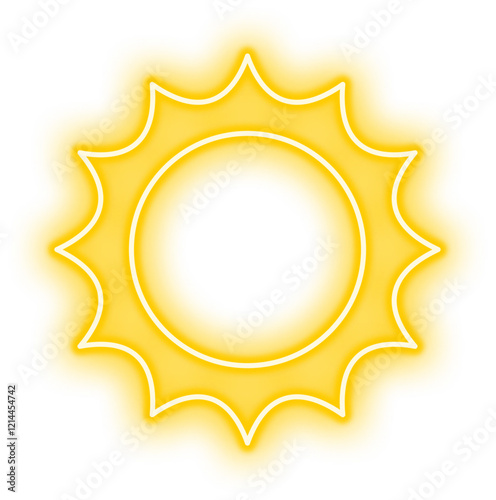 Neon Sun Art Line Sign