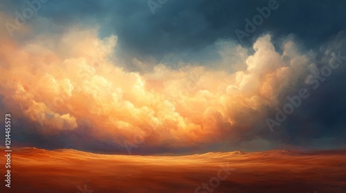 Wallpaper Mural Majestic Sunset and Stormy Clouds A Digital Desert View Torontodigital.ca