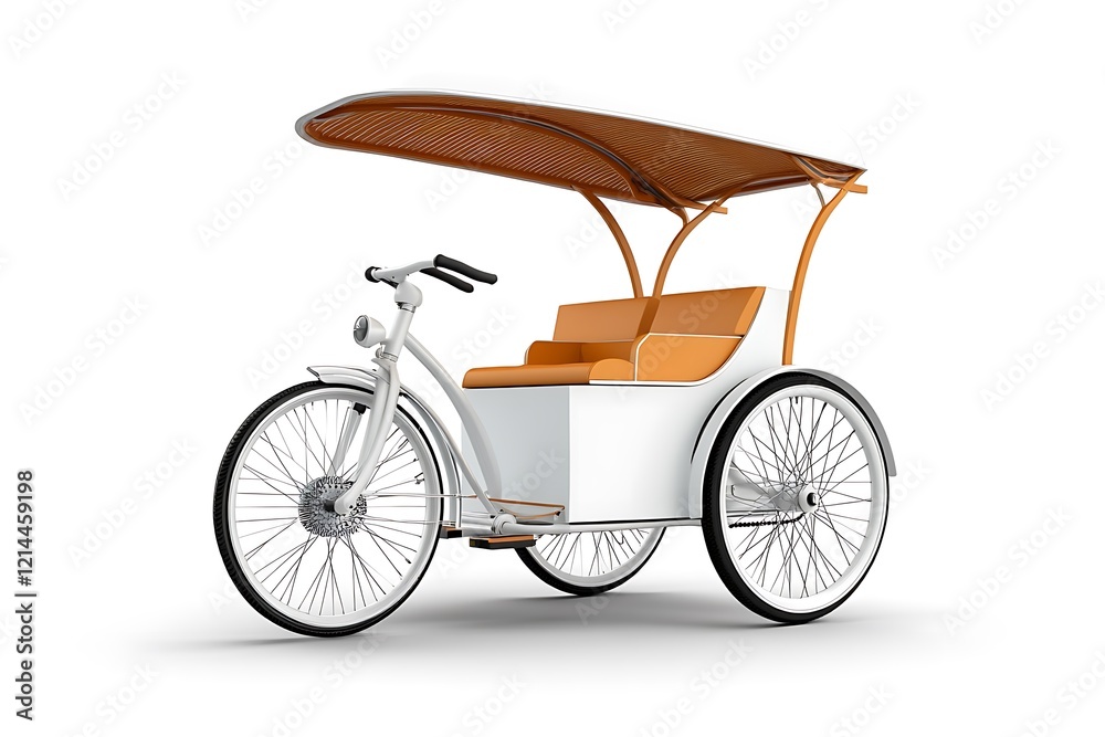 Fototapeta premium a modern pedicab with white background