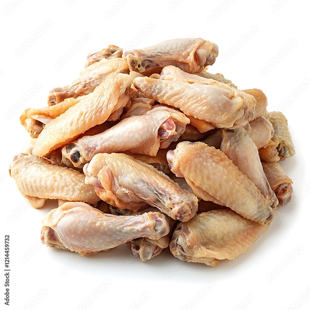 a pile of chicken wings on white a pile of chicken wings on white