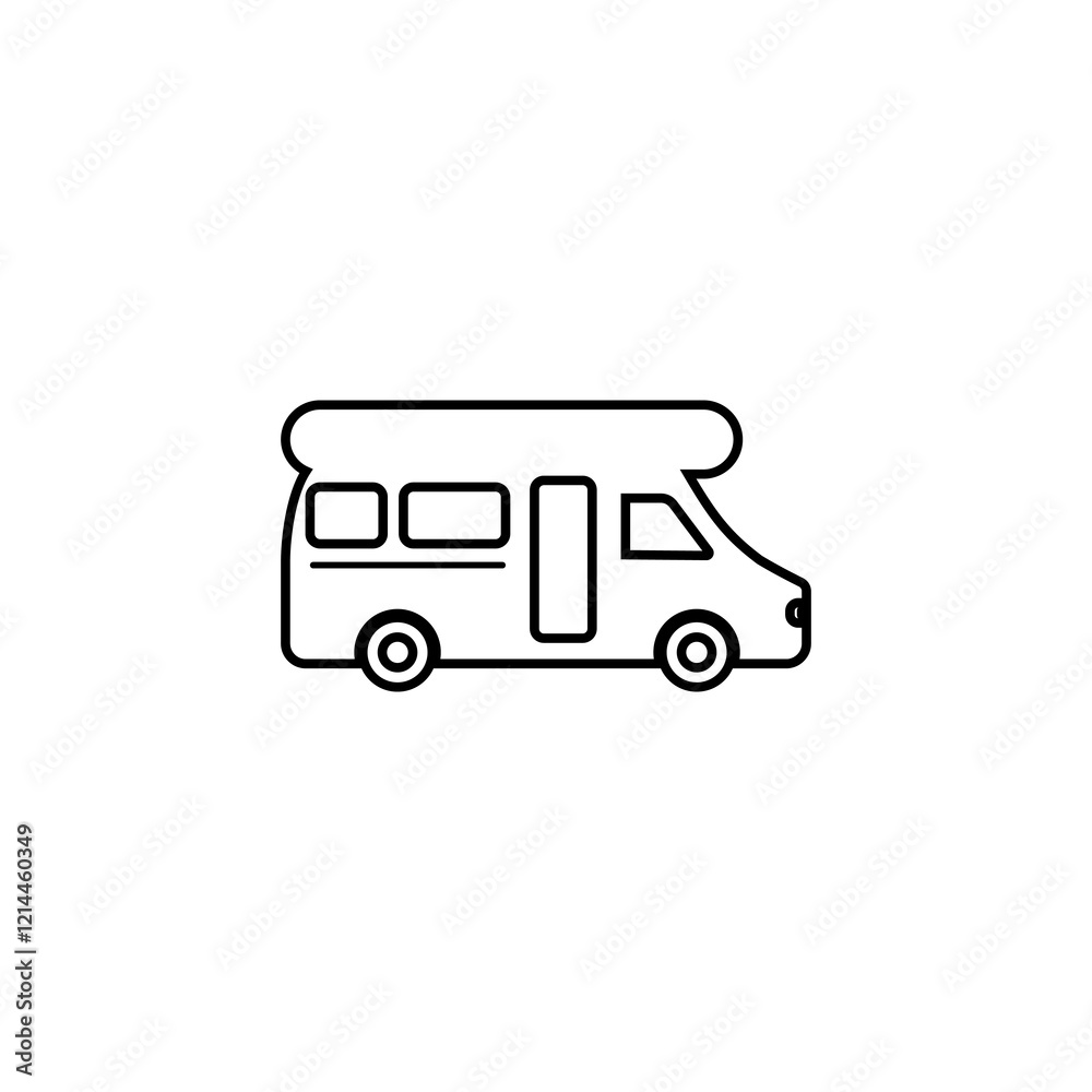 RV camper bus van camping summer trip travel logo design . adventure transportation vector
line RV camper bus van camping summer trip travel logo design . adventure transportation vector
line
