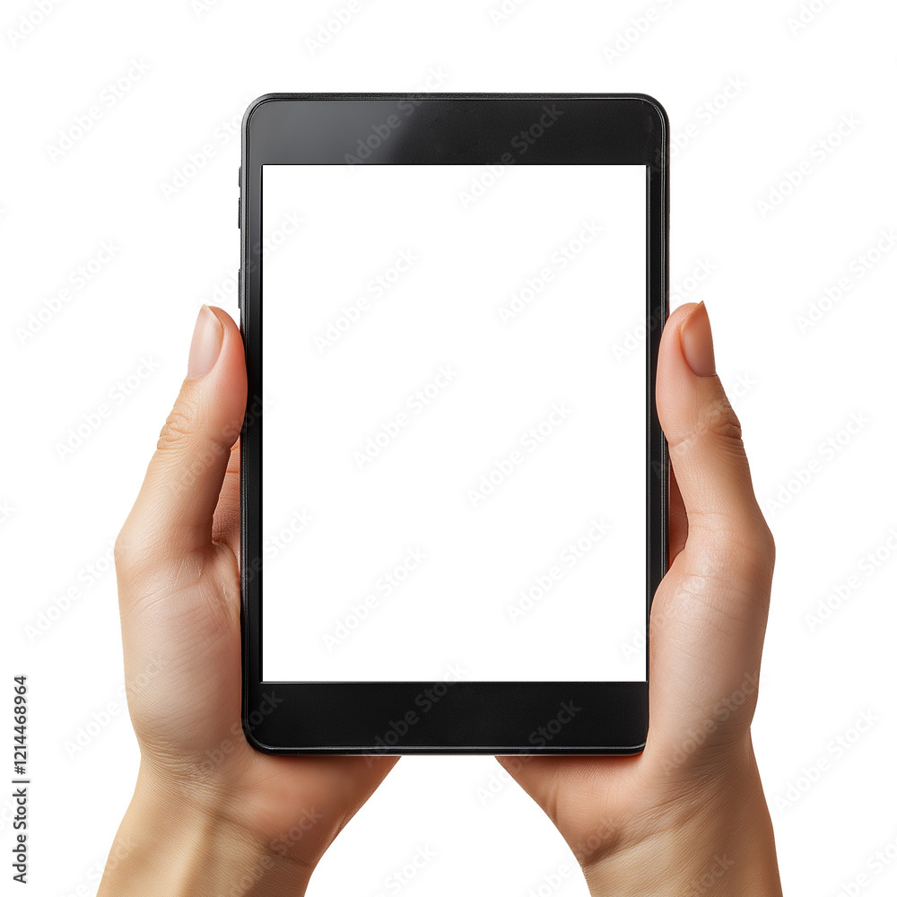 holding tablet computerin hand on white background holding tablet computerin hand on white background