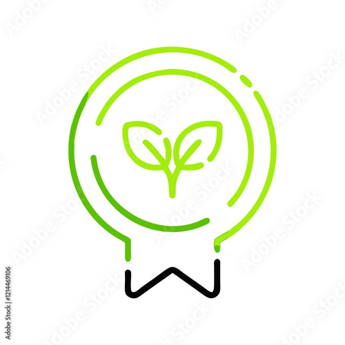 Eco badge icon for ecology concept design