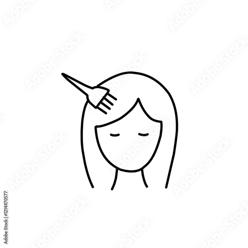 hair style line art