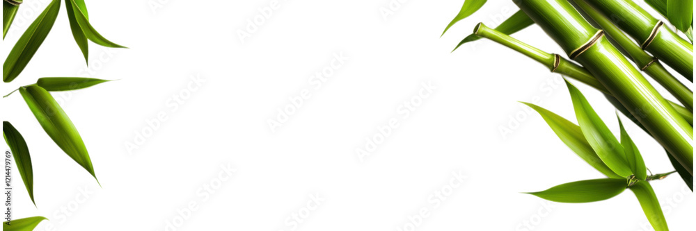 Fototapeta premium Bamboo Icon on White Background, minimalistic design, clean aesthetic, ideal for nature-themed projects, branding, and digital applications