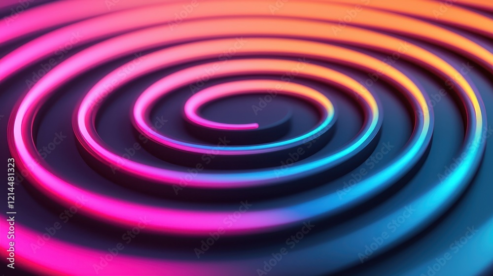 Vibrant Abstract Spirals in Gradient Colors with Smooth Lines Vibrant Abstract Spirals in Gradient Colors with Smooth Lines