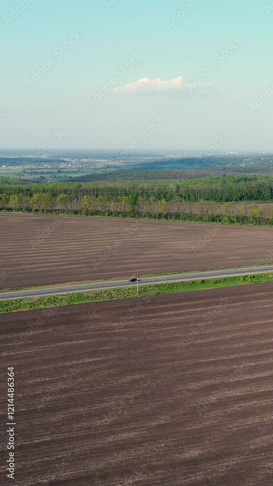 Aerial view of beauty of a summer forest, landscape, a winding road, and lush greenery. Harmony of nature, wildlife, and seasonal vibrancy. Vertical video. Aerial view of beauty of a summer forest, landscape, a winding road, and lush greenery. Harmony of nature, wildlife, and seasonal vibrancy. Vertical video.