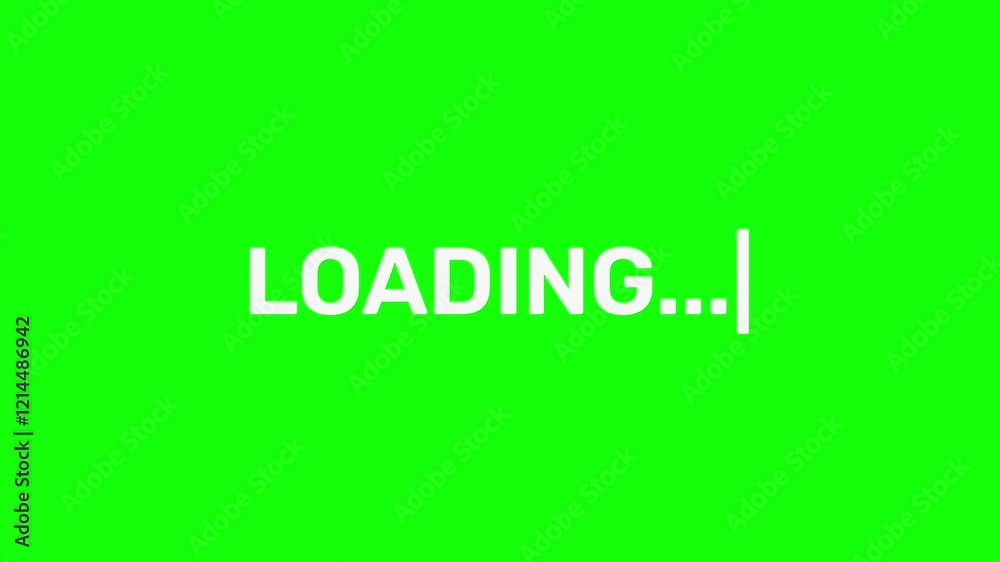 Loading text animation looping green screen background Loading text animation looping green screen background