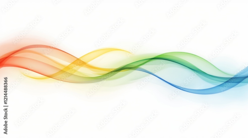 Naklejka premium Colorful Flowing Waves