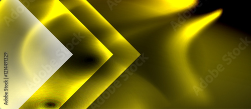 Dark neon colors with glass square shapes