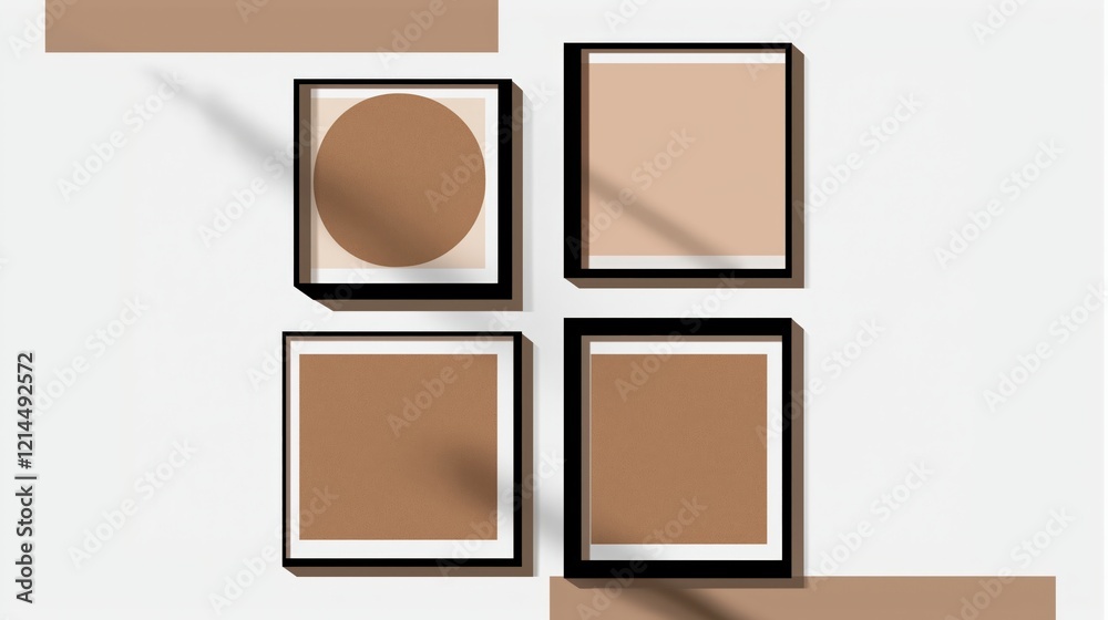 Fototapeta premium Photo frames on a white background