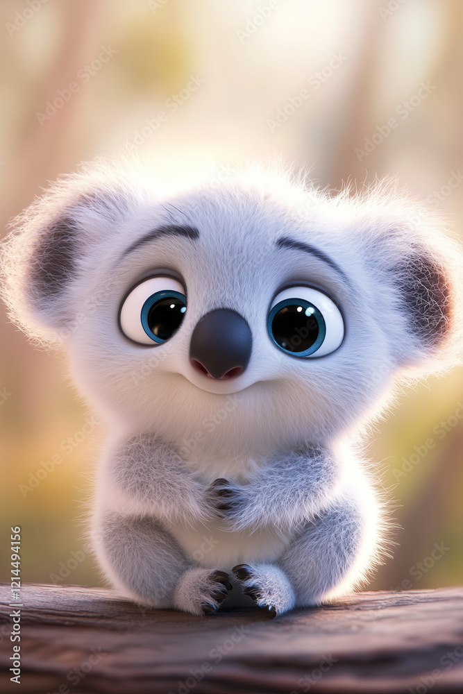 Obraz premium Cute koala play in the trees