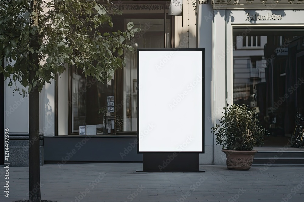 Premium Quality Visual of Blank Rectangle Shop Sign Mockup Premium Quality Visual of Blank Rectangle Shop Sign Mockup